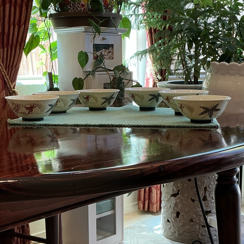 Elegant Japanese Ceramic Bowls Set